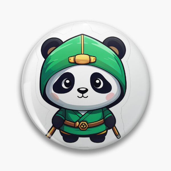 Item preview, Cute green panda ninja designed and sold by justasimpleguy.