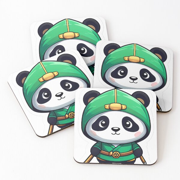 Item preview, Cute green panda ninja designed and sold by justasimpleguy.