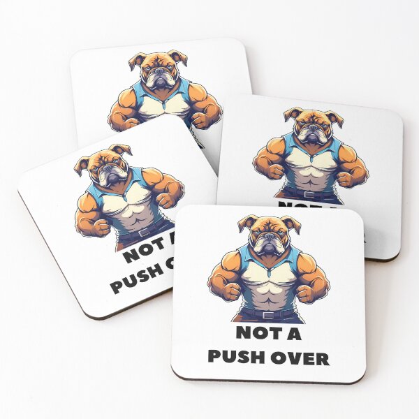Item preview, Not A Push Over Pitbull with muscles wearing a vest designed and sold by xXOmega121Xx.