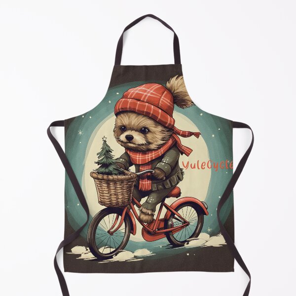 Item preview, Holiday Pup on Festive Bike Ride designed and sold by inkArtistryfine.