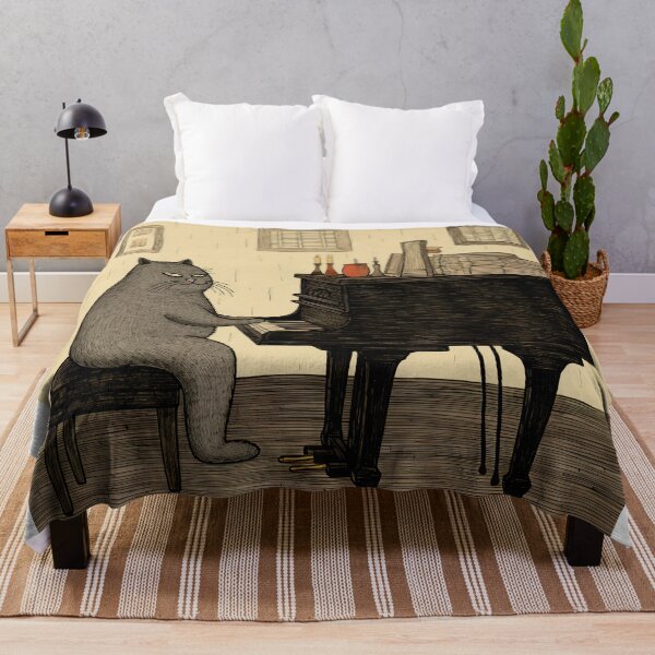 Item preview, funny cat playing piano designed and sold by ururuty.