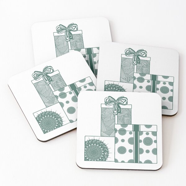 Item preview, Christmas Gift embedded with mandala and zentangle Green designed and sold by Rexyy Studio .