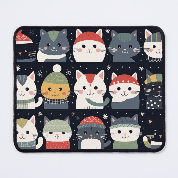 Item preview, Lots of Cute Cats to Wish you Happy Holidays and Merry Christmas designed and sold by Artmugic.