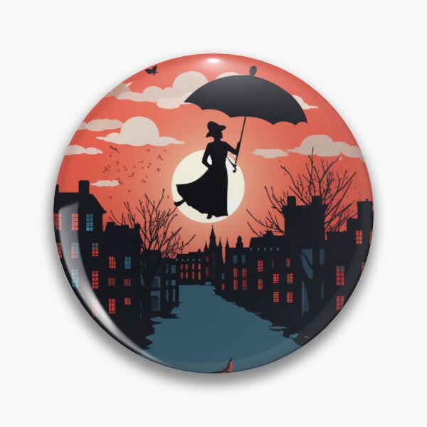 Item preview, Famous flying nanny carrying an umbrella in London designed and sold by liana campbell.