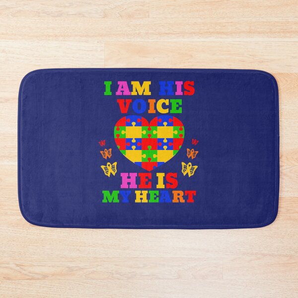 Item preview, Autism Cute Ideas for Mom I Am His Voice He is My Heart  designed and sold by caloudiaminart.