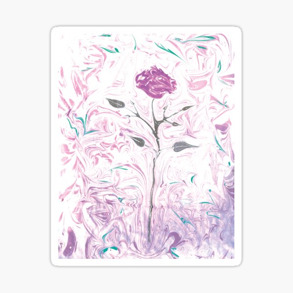 Item preview, Abstract marbling floral pattern designed and sold by bozarslan.
