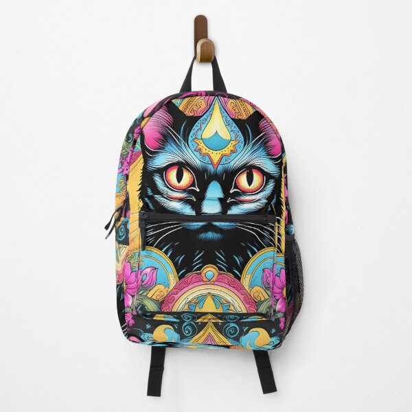 Item preview, aesthetic black cat colorful designed and sold by Catophile.