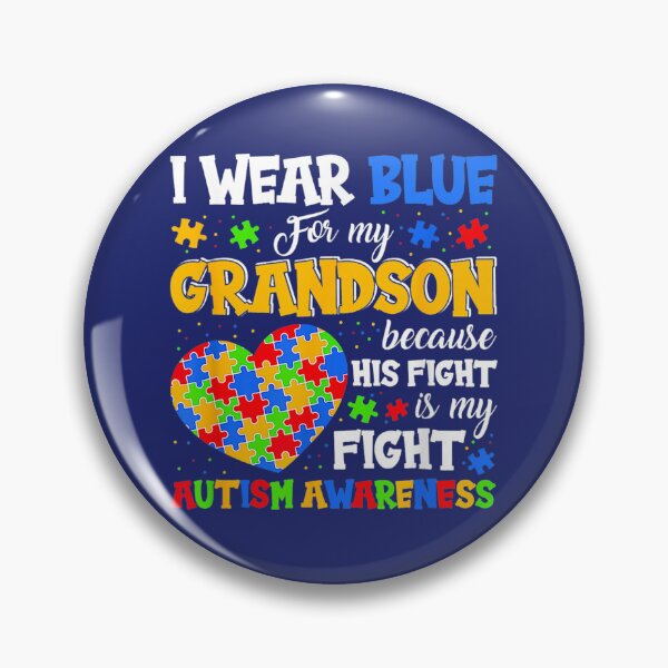 Item preview, Autism Grandma Grandpa I Wear Blue designed and sold by caloudiaminart.