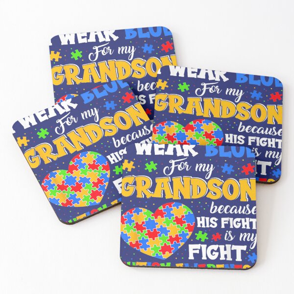 Item preview, Autism Grandma Grandpa I Wear Blue designed and sold by caloudiaminart.