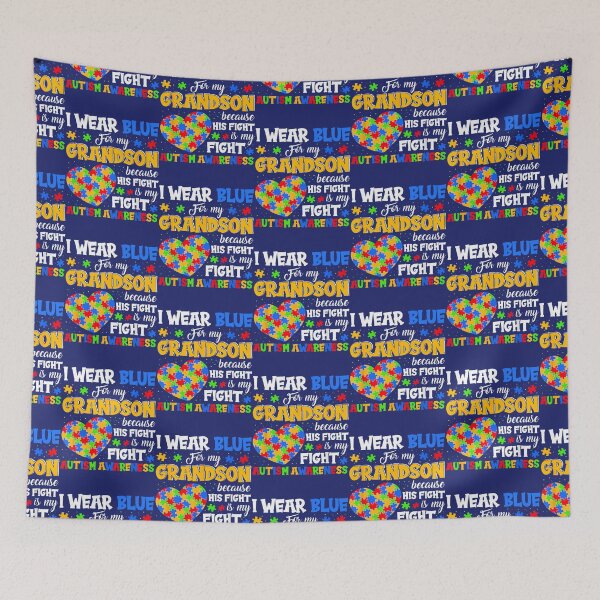 Item preview, Autism Grandma Grandpa I Wear Blue designed and sold by caloudiaminart.