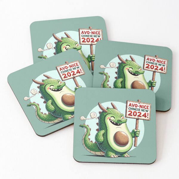 Item preview, Avocado Dragon Celebrates Chinese New Year 2024 designed and sold by MAPDDesigns.