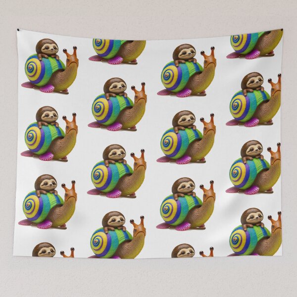 Item preview, Happy Sloth & Alien Snail designed and sold by HexOne.