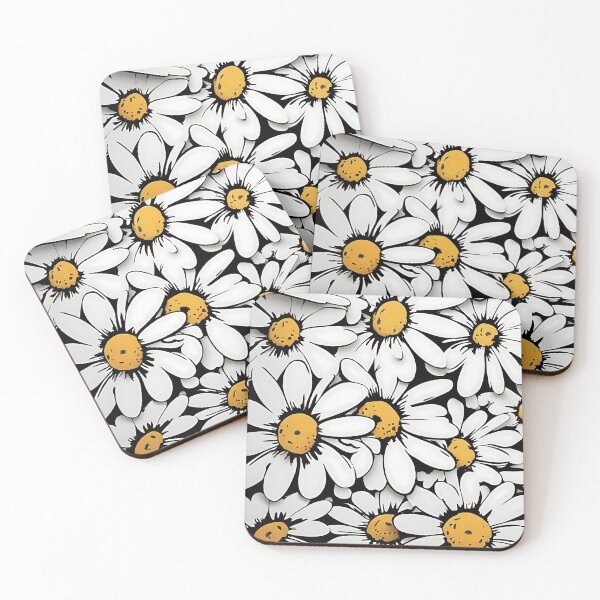 Item preview, Monochrome Daisy Contrast designed and sold by inkArtistryfine.