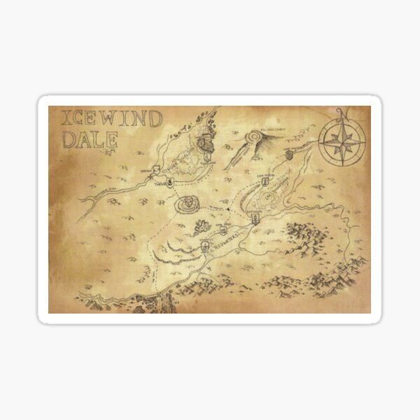 Fantasy Map D&D Icewind Dale Sticker
