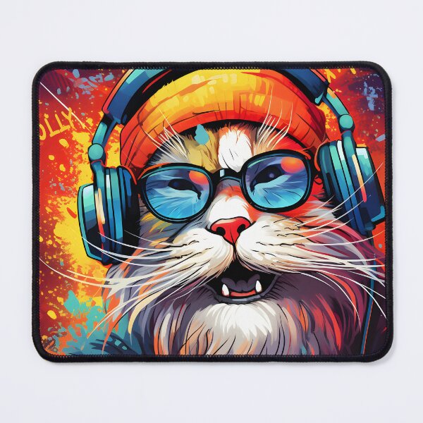 Item preview, Groovy Cat DJ Music Explosion xmas designed and sold by inkArtistryfine.