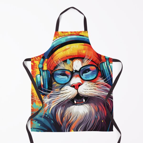 Item preview, Groovy Cat DJ Music Explosion xmas designed and sold by inkArtistryfine.