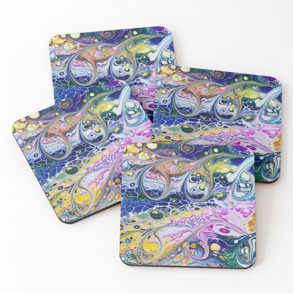 Item preview, Fluid Fusion Fiesta: Trendy Abstract Acrylic Swirly Cells designed and sold by AussieMuma.