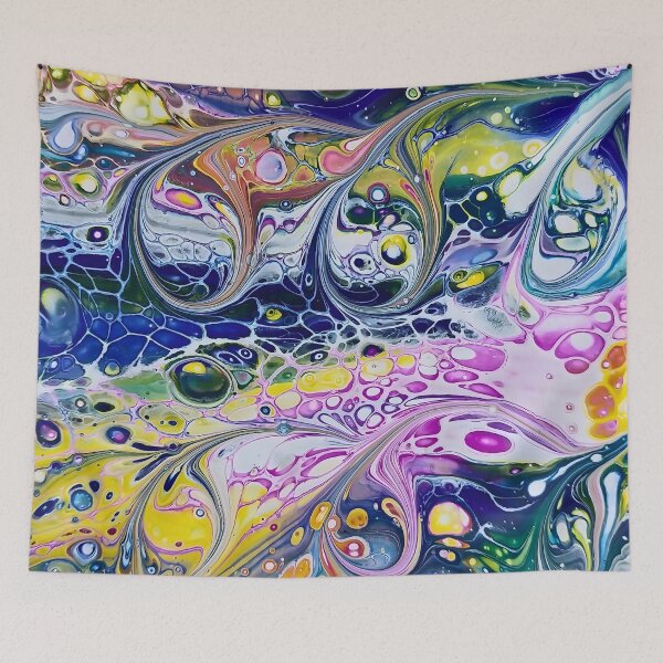 Item preview, Fluid Fusion Fiesta: Trendy Abstract Acrylic Swirly Cells designed and sold by AussieMuma.