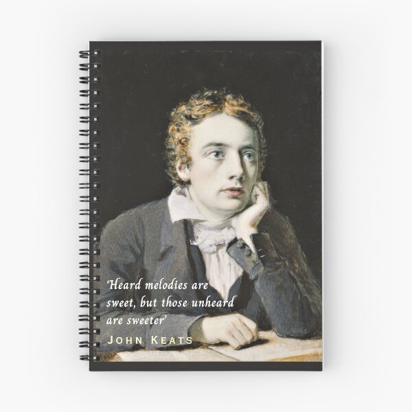 Item preview, John Keats portrait and quote: 'Heard melodies are sweet, but those unheard are sweeter' designed and sold by artbleed.