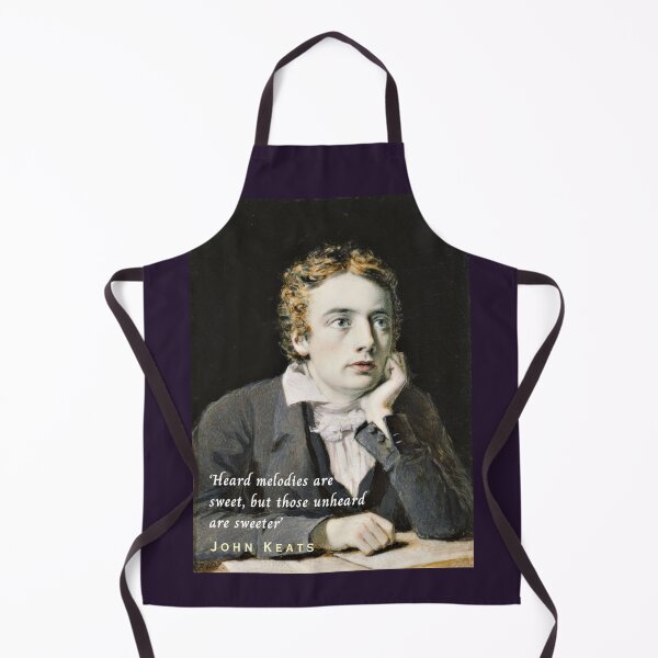 Item preview, John Keats portrait and quote: 'Heard melodies are sweet, but those unheard are sweeter' designed and sold by artbleed.