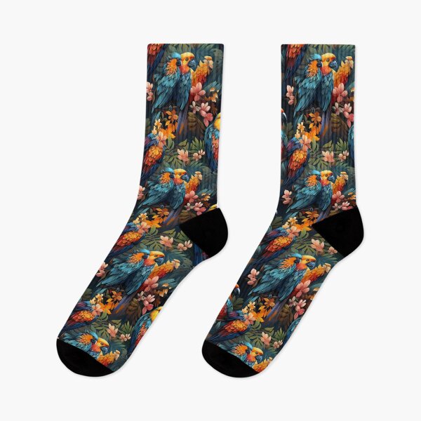 Item preview, Floral parrots pattern  designed and sold by HofTao.