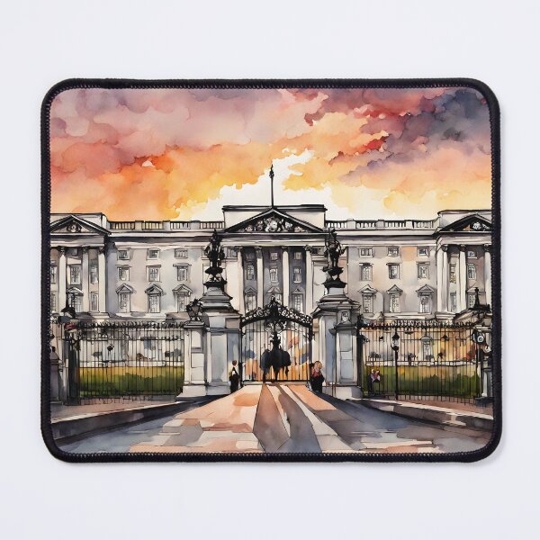 Item preview, Sunset Majesty: Buckingham Palace Watercolor Beauty in London, UK designed and sold by LSVart.