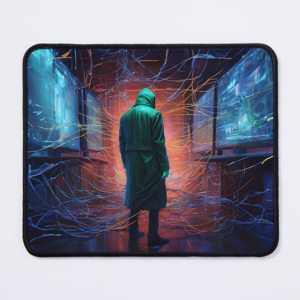 Item preview, Mysterious Hacker in Green Hoodie designed and sold by RevGens.