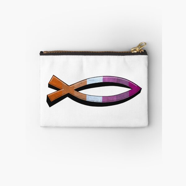 Item preview, Affirming Christian - Lesbian Jesus Fish Graffitti designed and sold by BackgroundPixel.