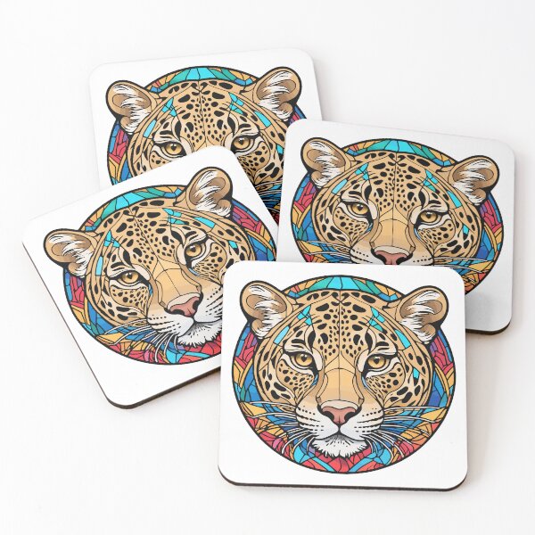 Item preview, Vivid leopard Stained Glass Portrait designed and sold by SCG-designs.