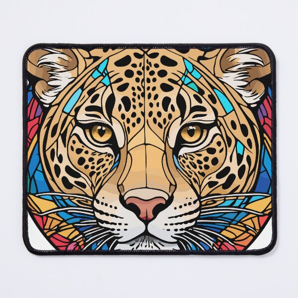 Item preview, Vivid leopard Stained Glass Portrait designed and sold by SCG-designs.