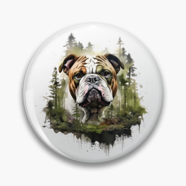 Artikelvorschau, Bulldogge in Tuschemalerei entworfen und verkauft von forget45studio.