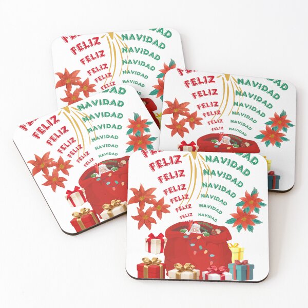 Artikelvorschau, Feliz Navidad wünscht sich den Weihnachtsmann mit vielen Geschenken entworfen und verkauft von Verle-art.