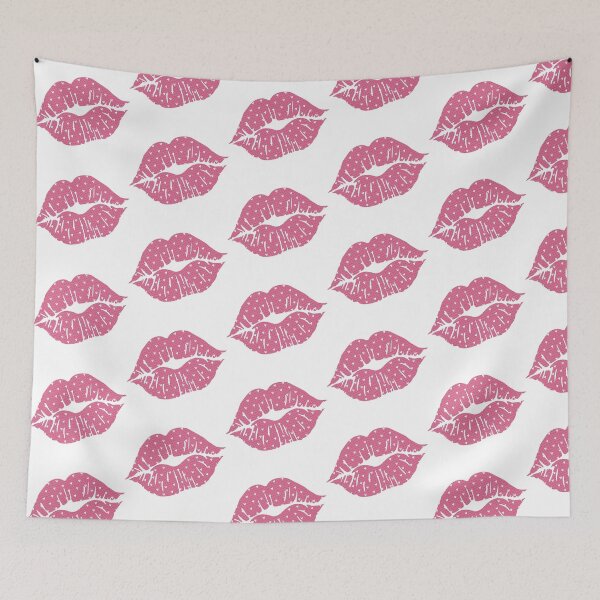 Item preview, Hot Pink Lipstick Lips Kiss  designed and sold by LionessLove.