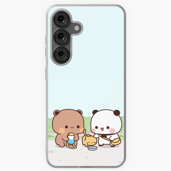 Item preview, Bubu and Dudu with a cat | Cute Bear Couple | Panda Yier | Bubu Brownie Bear designed and sold by valeriehsin.