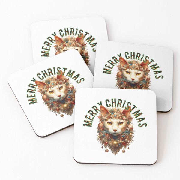 Item preview, Merry Christmas Cat Face designed and sold by Designeking.