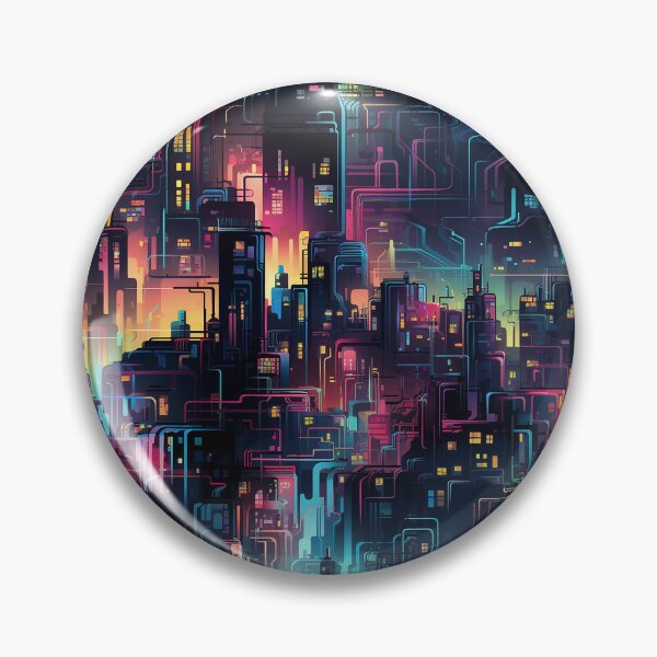 Item preview, Neon City Skylines Night time lights designed and sold by NikkofTime.