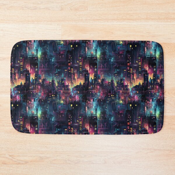 Item preview, Neon City Skylines Night time lights designed and sold by NikkofTime.