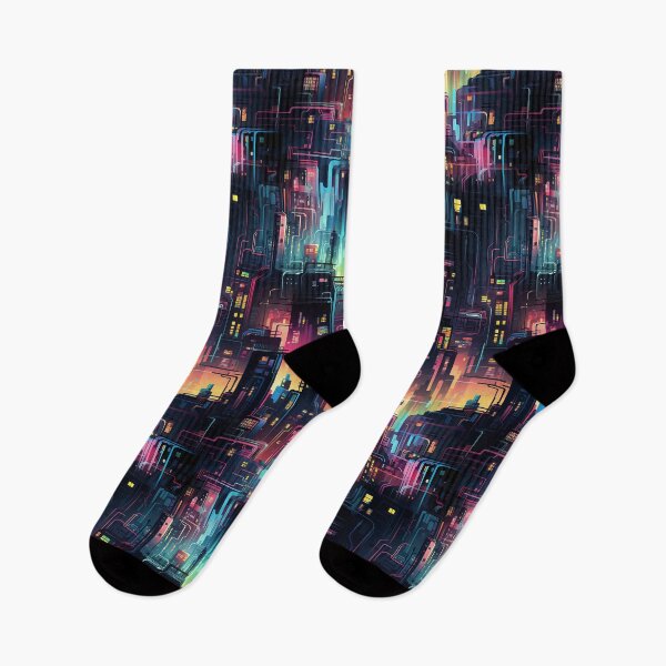 Item preview, Neon City Skylines Night time lights designed and sold by NikkofTime.