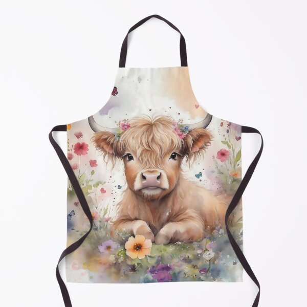 Item preview, Highland Cow Soft Wild Flowers Boho designed and sold by Frogs All Mighty & Friends.