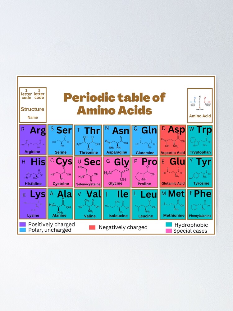 tabla de aminoacidos