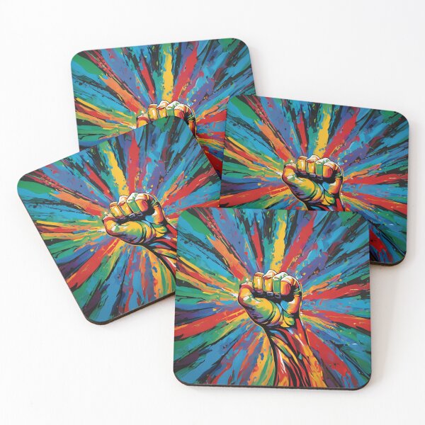 Item preview, Power in Paint: Metallic Fist with Vivid Splashes designed and sold by RevGens.