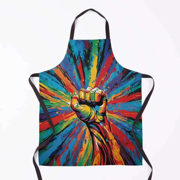 Item preview, Power in Paint: Metallic Fist with Vivid Splashes designed and sold by RevGens.