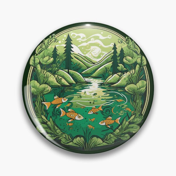 Artikelvorschau, Goldfischteich-Illustration entworfen und verkauft von Corner-Distro.