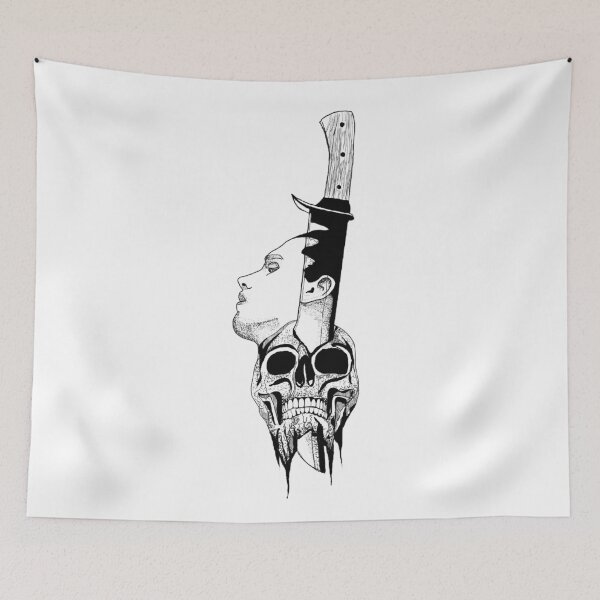 Item preview, man and skull designed and sold by Fernanda Sampaio.
