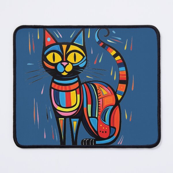 Item preview, Abstract multicolored cat designed and sold by aghnadarragh.