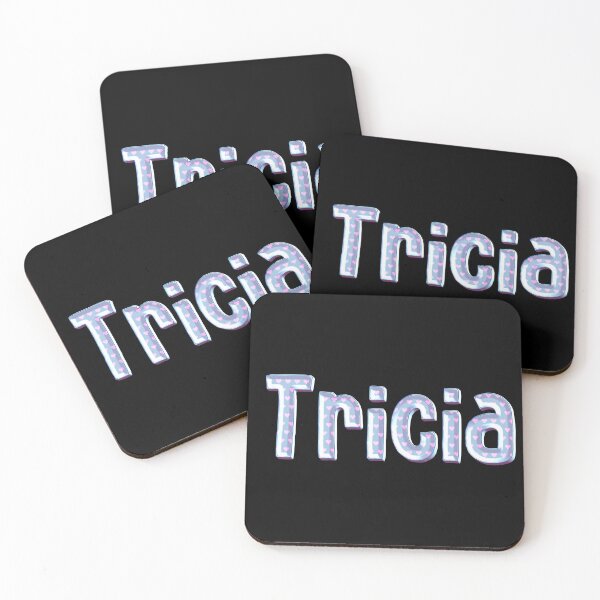 Item preview, Blue Love Tricia Name Label (Black) designed and sold by NormadWorld.