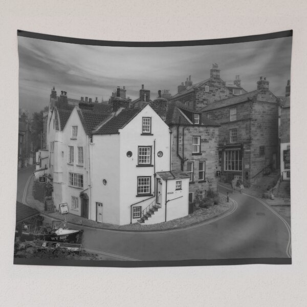 Item preview, Higgledy Piggledy Robin Hoods Bay BW designed and sold by Alisonchambers2.