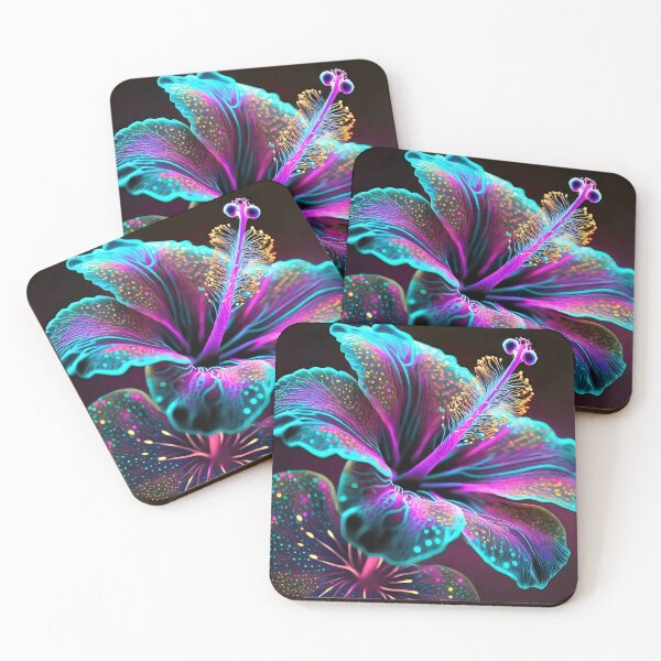Item preview, Electric Neon Hibiscus Flower designed and sold by JohnXD247.