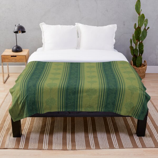 Item preview, green stripes - vintage floral pattern designed and sold by PP-Patterns.