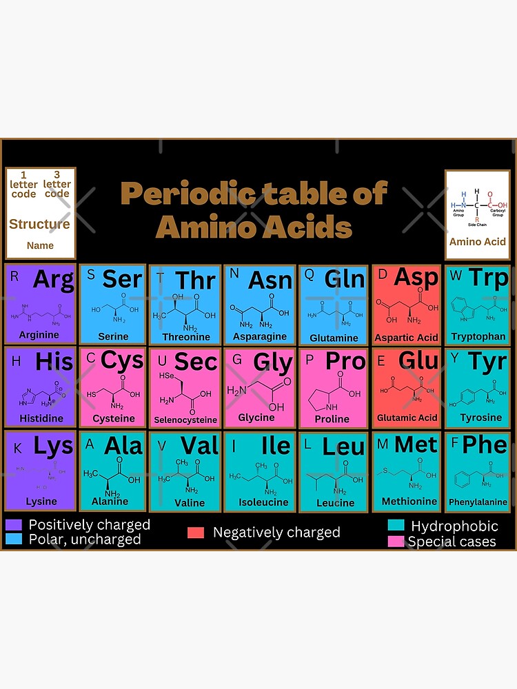 tabla de aminoacidos